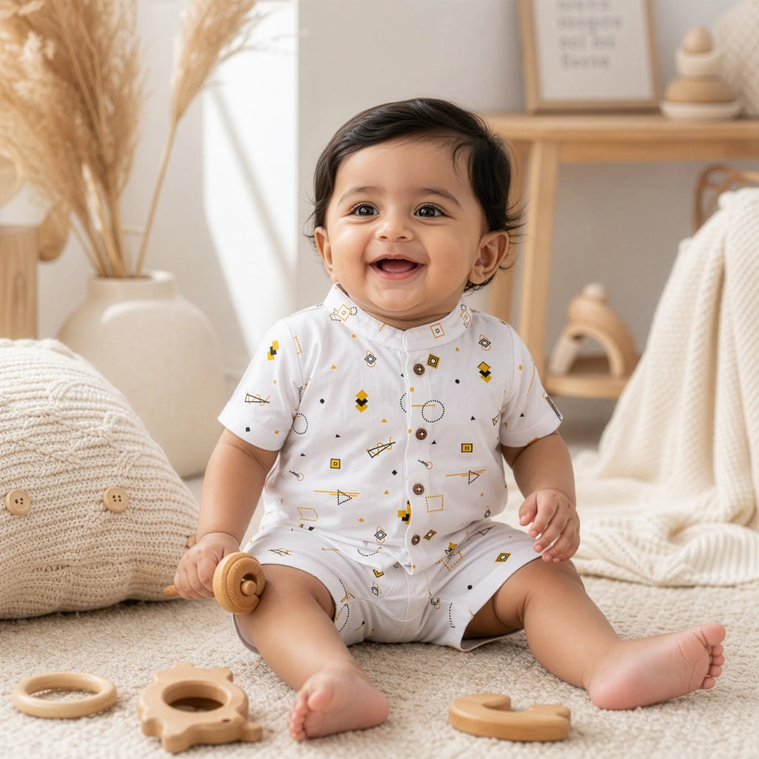 Aria | Organic Muslin Mandarin Collar Co-ord