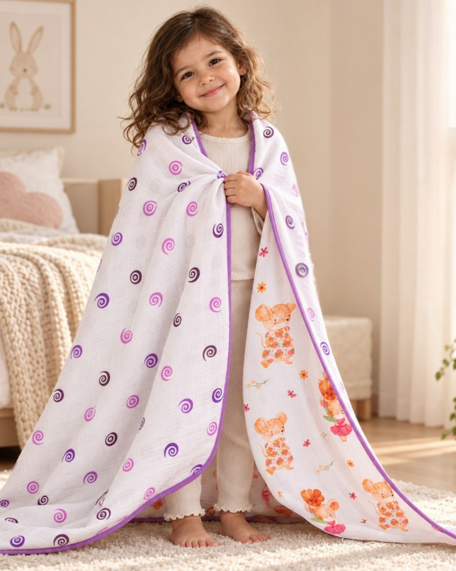 Cloud Nine | Reversible Muslin Baby Blanket