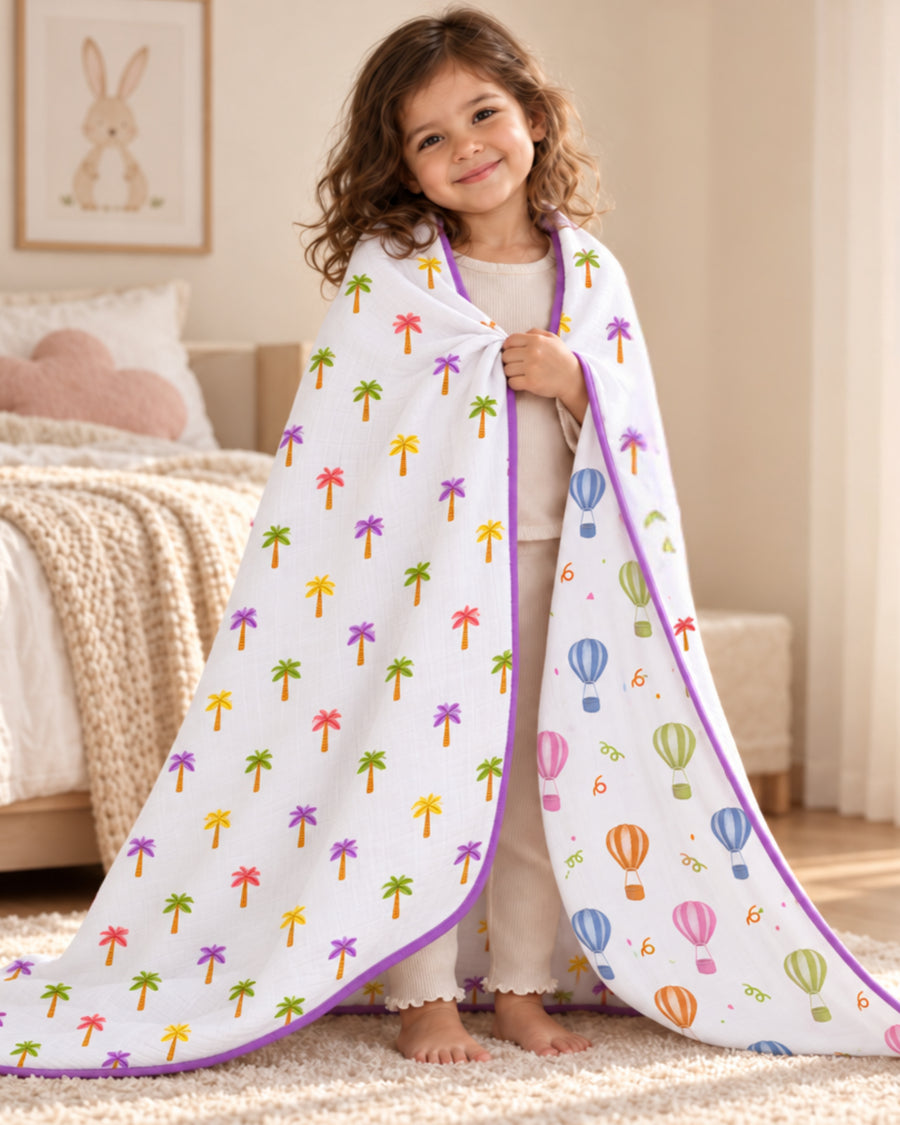 Mimi | Reversible Muslin Baby Blanket