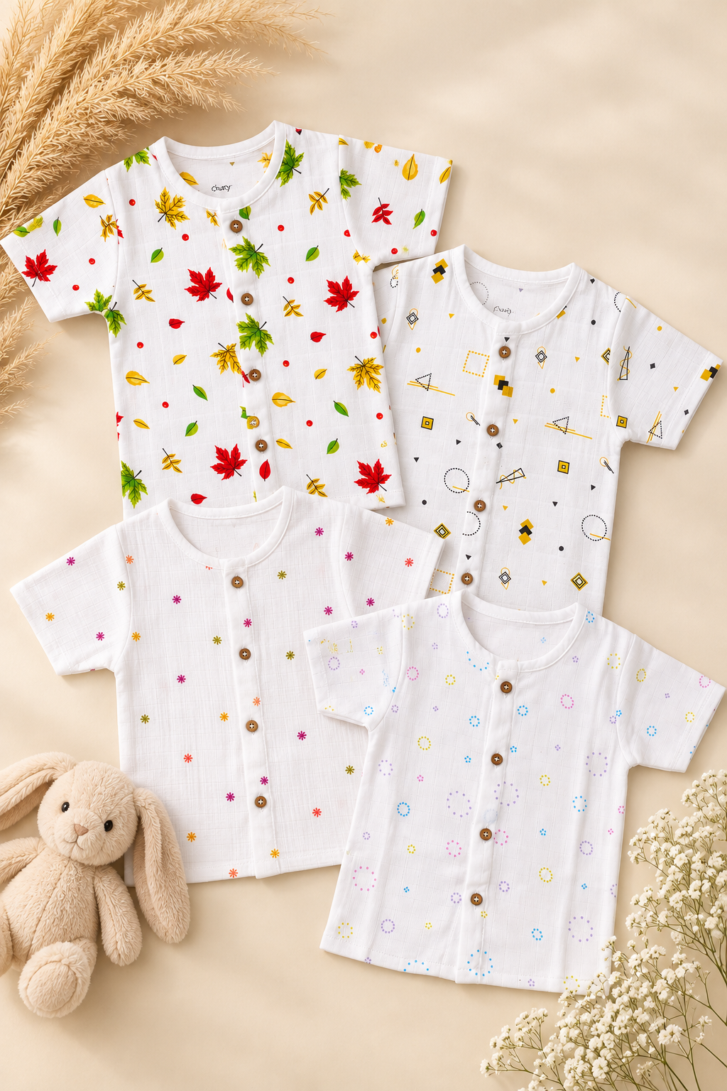 Poma | Organic Muslin Half Sleeve Baby Jabla
