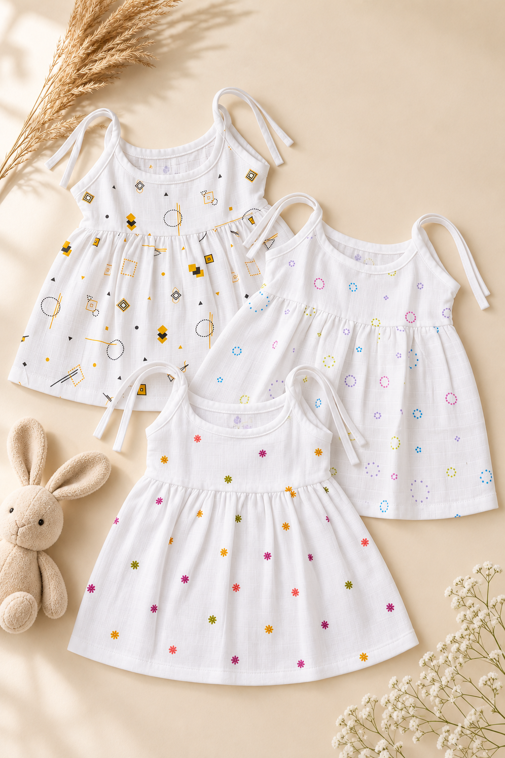 Dancing Knot | Organic Muslin Baby Frock