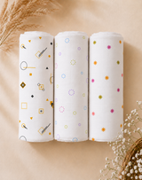 Celestial Trio | Organic Muslin Baby Swaddle (GOTS Certified)