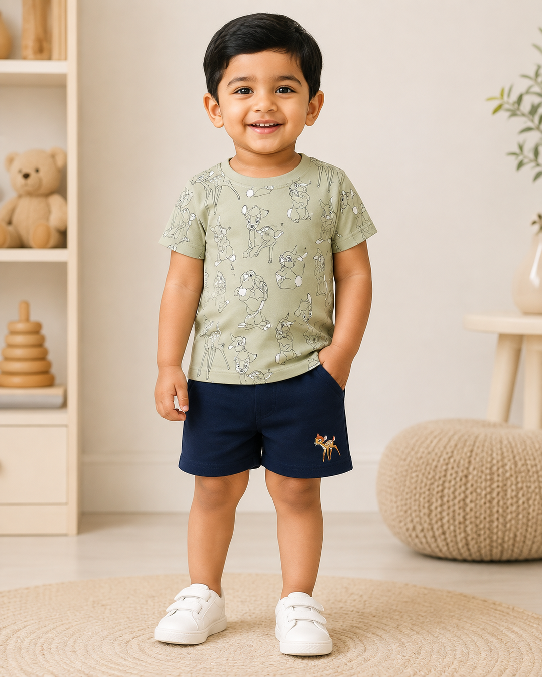 Sage Bambi | Baby Top & Shorts Co-ord
