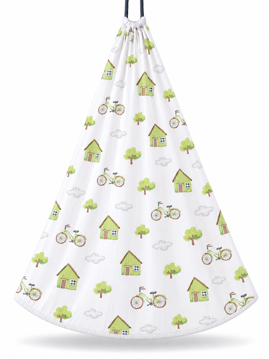 Vela | Printed Cotton Baby Thottil with Net