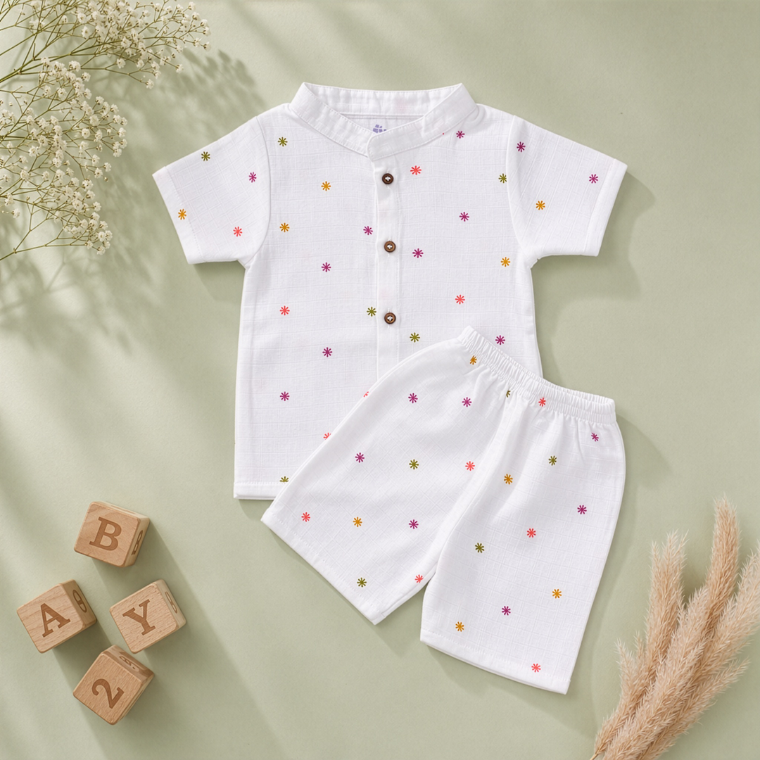 Organic Muslin Chinese Collar