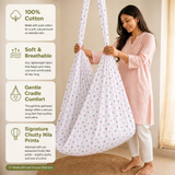 Cradle | Printed Cotton Baby Thottil with Net