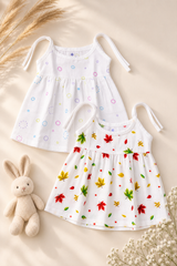 Dancing Knot | Organic Muslin Baby Frock