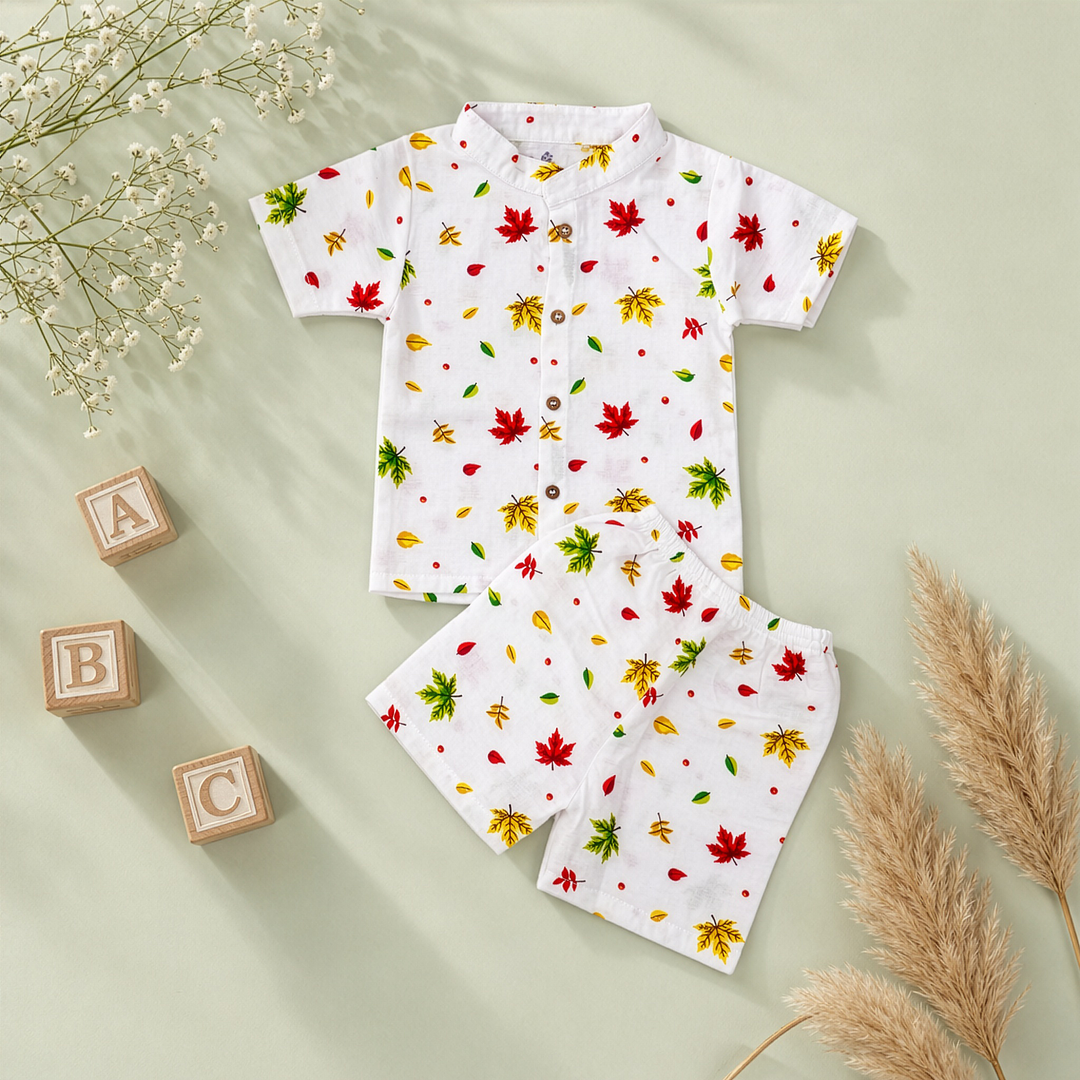 Aria | Organic Muslin Mandarin Collar Co-ord