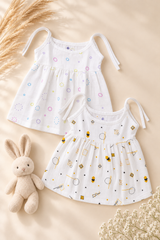 Dancing Knot | Organic Muslin Baby Frock