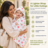 Wild Petals | Muslin Hooded Baby Towel