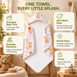 Tiny Whiskers  | Muslin Hooded Baby Towel