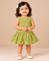 Elorie | Cotton Muslin Mixed Frock (Any Designs)