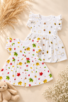 Maple Story | Organic Muslin Frill Sleeve Baby Frock