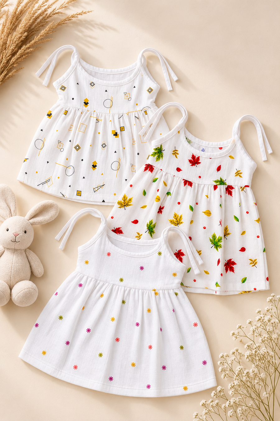 Petal Knot | Organic Muslin Baby Frock