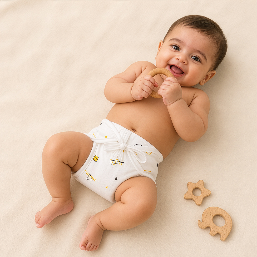 Geo Tots | Organic Muslin Baby Nappy