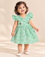 Petal Wrap | Crinkled Muslin Crossover Baby Frock