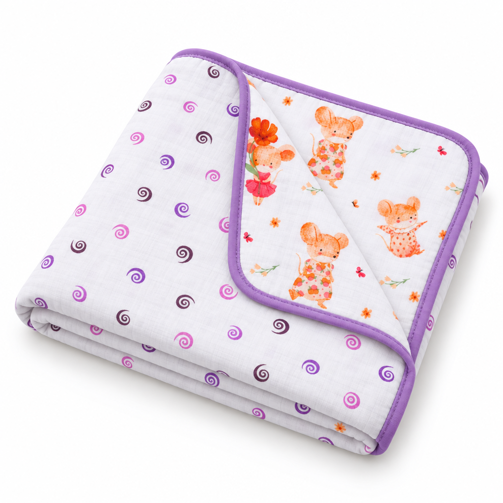 Cloud Nine | Reversible Muslin Baby Blanket