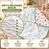 Elva | Reversible Muslin Baby Blanket