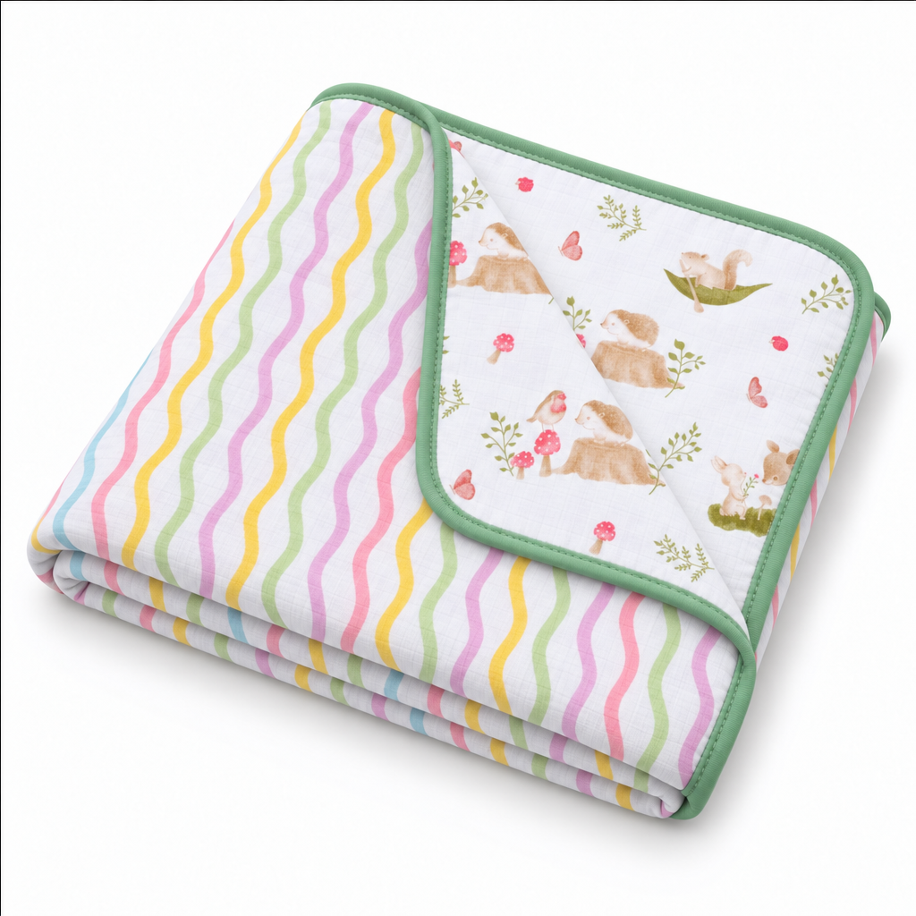Mello | Reversible Muslin Baby Blanket