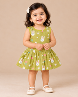 Elorie | Cotton Muslin Mixed Frock (Any Designs)