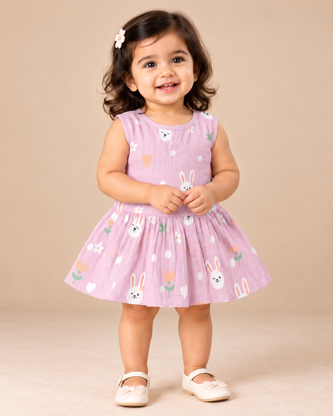 Elorie | Cotton Muslin Mixed Frock (Any Designs)