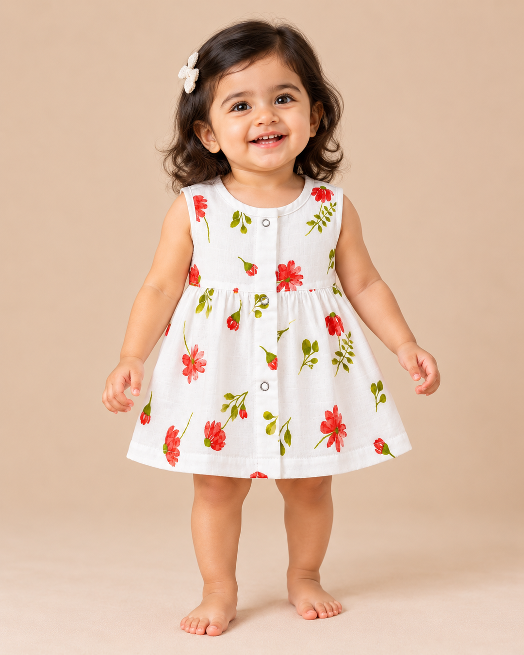 Elorie | Cotton Muslin Mixed Frock (Any Designs)