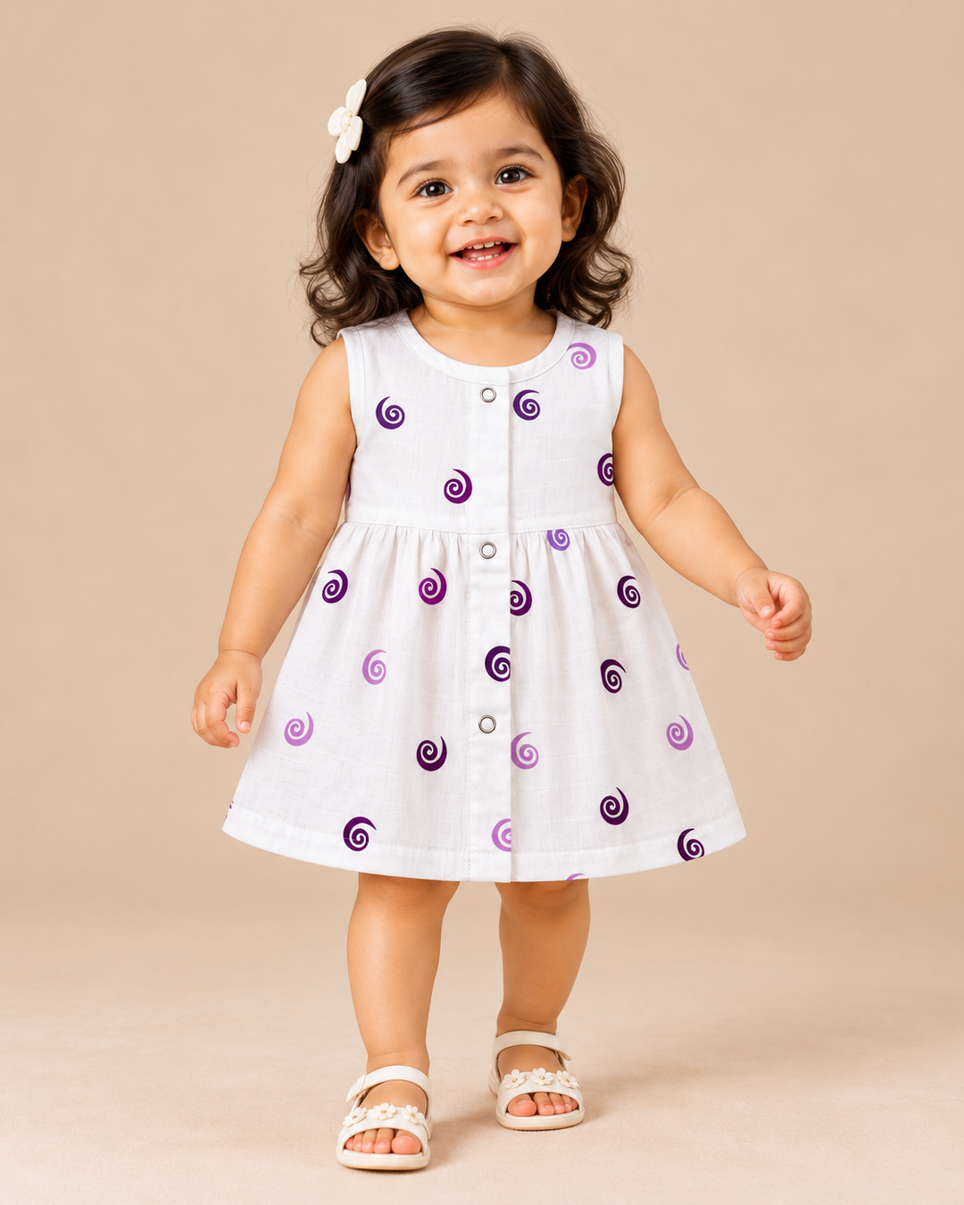 Elorie | Cotton Muslin Mixed Frock (Any Designs)