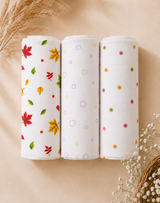 Celestial Trio | Organic Muslin Baby Swaddle (GOTS Certified)
