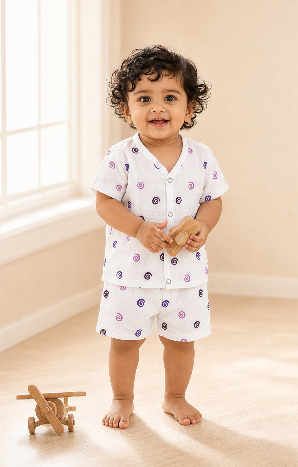 Twirl | Muslin Baby Jabla & Shorts Set