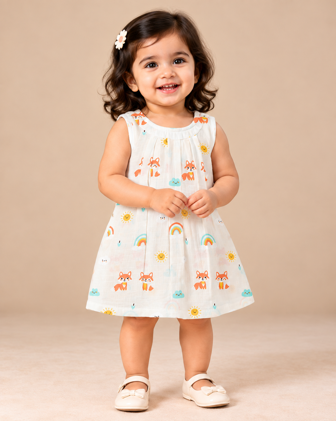 Alora | Cotton Muslin A-Line Frock