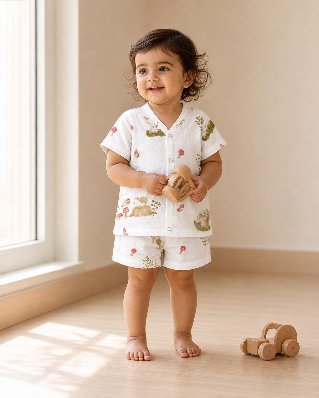 Wild | Muslin Baby Jabla & Shorts Set