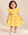Yellochuk | Crinkled Muslin Crossover Baby Frock
